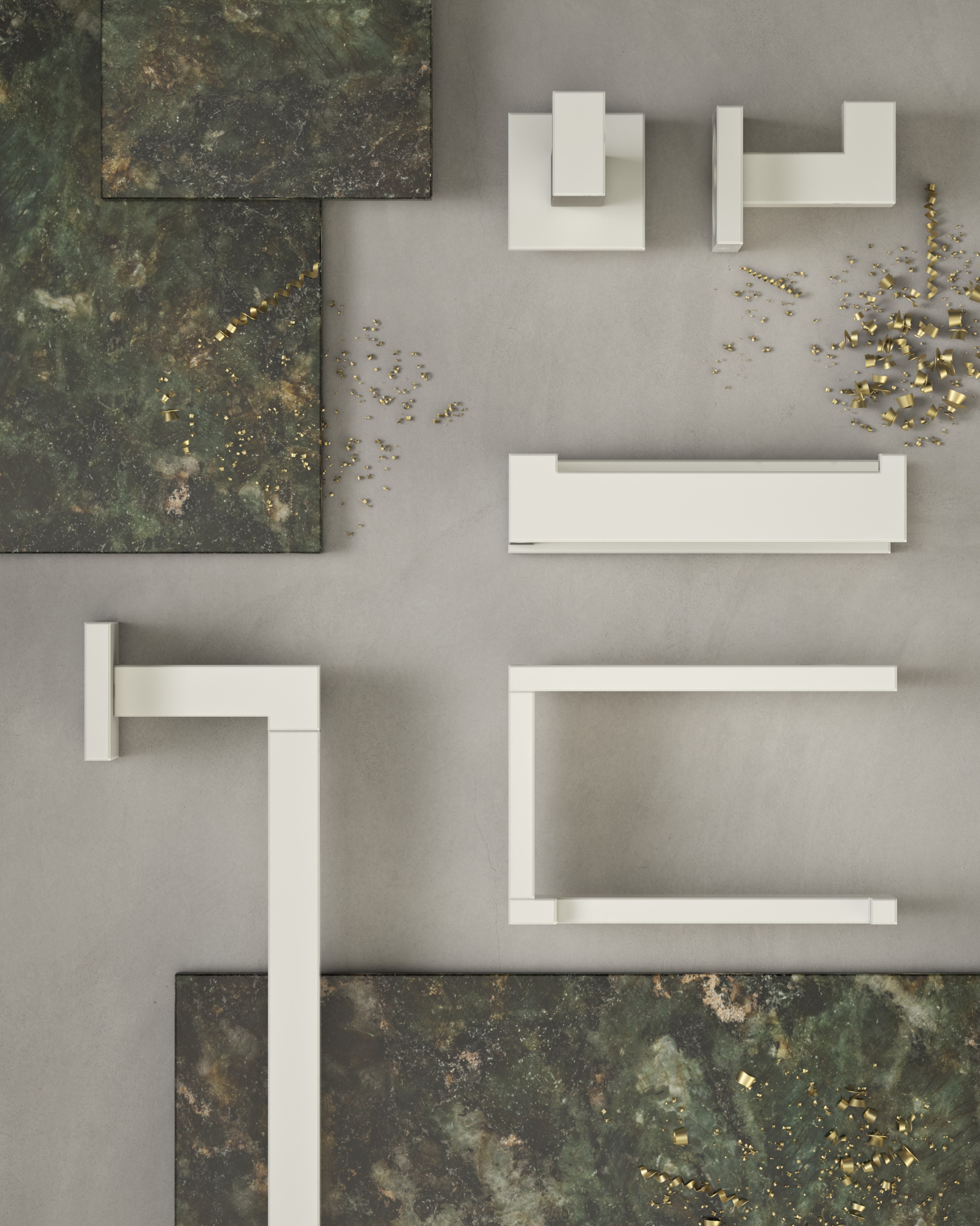 00758 RH EDG80 Edge Wall Mounted Accessory Item in Custom Lacquer